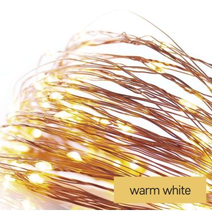 Catena luminosa natalizia per esterni LED 40xLED/9m IP44 bianco caldo