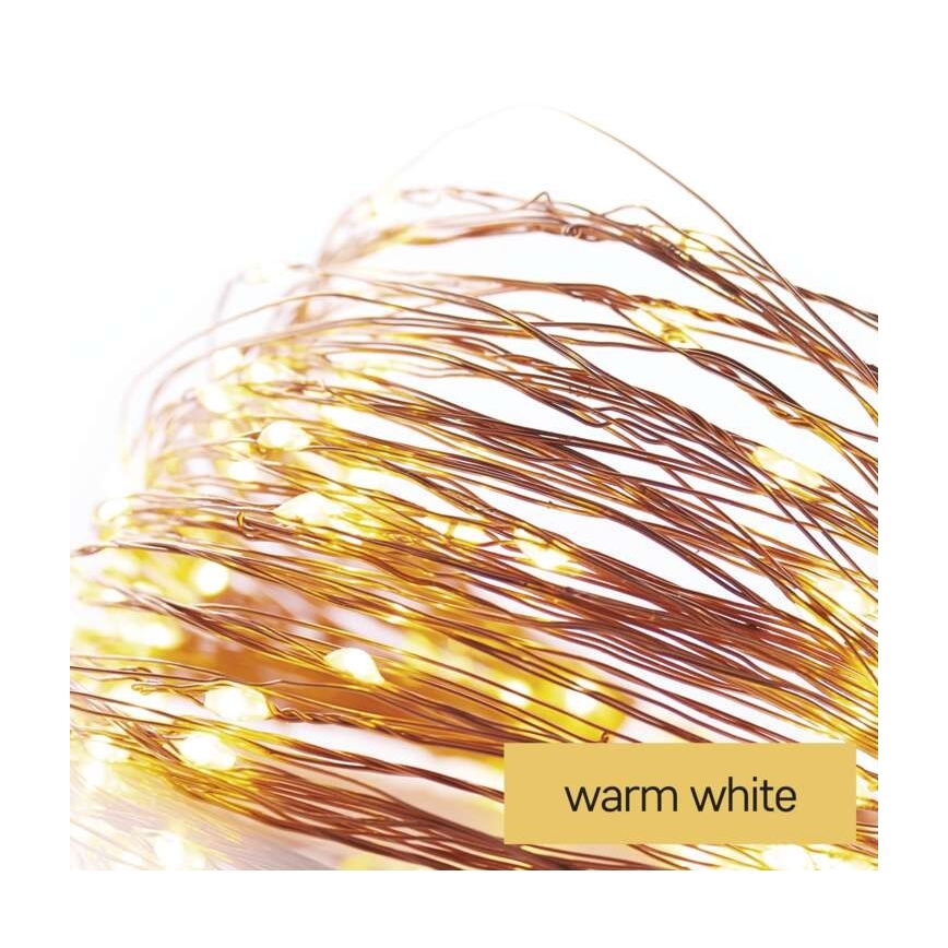 Catena luminosa natalizia per esterni LED 40xLED/9m IP44 bianco caldo