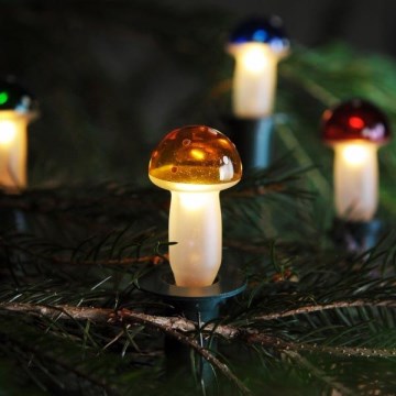 Catena luminosa natalizia TOADSTOOL 12xE10 10,7m bianco caldo, Fabbricata nella Repubblica Ceca