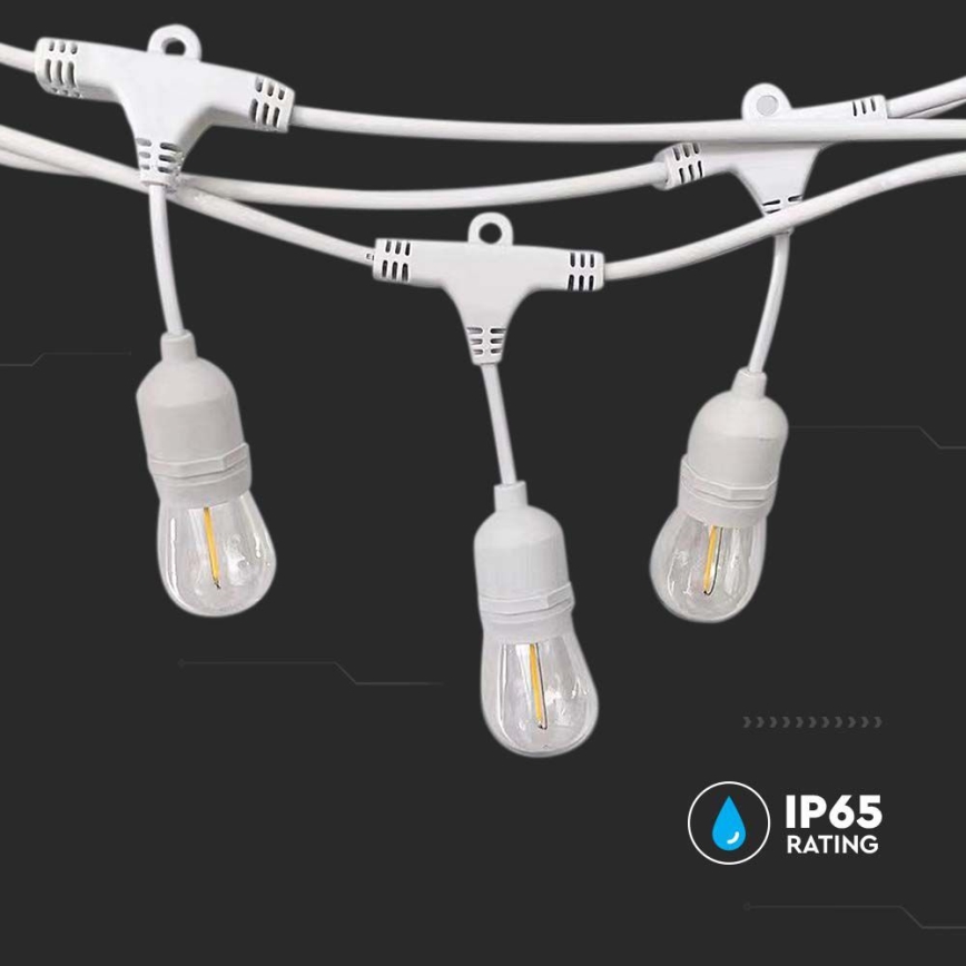 Catena luminosa per esterni STRING 15xE27/40W/230V 15m IP65