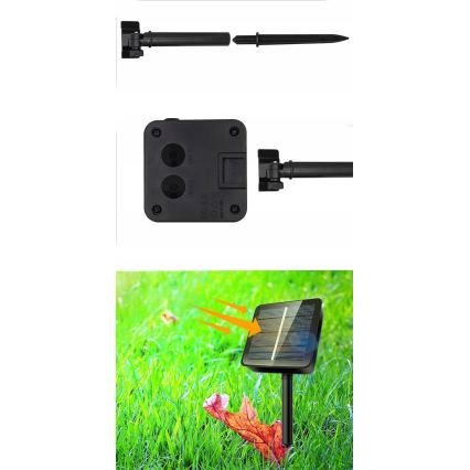 Catena luminosa solare 30x LED/8 funzioni 500 mAh 6,5 m IP67 bianco caldo