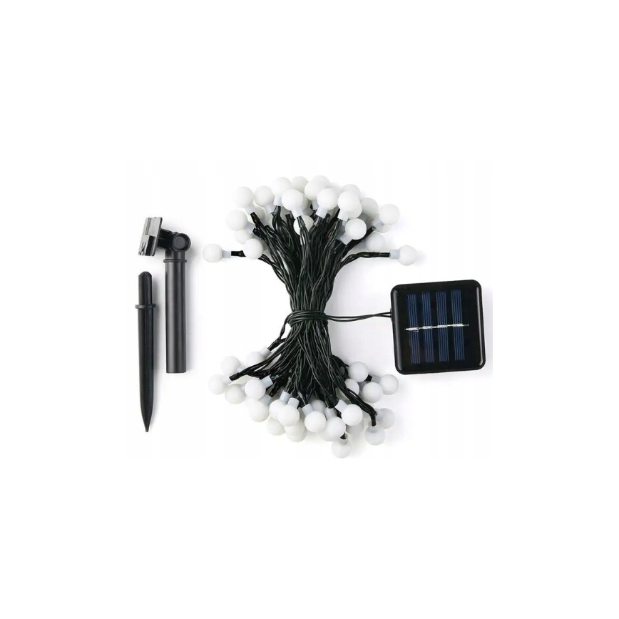 Catena luminosa solare 30x LED/8 funzioni 500 mAh 6,5 m IP67 bianco caldo