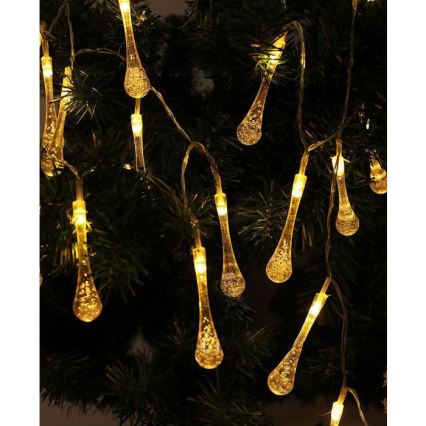Catena luminosa solare a LED con sensore crepuscolare 20 LED / 0,72 W / 1,2 V 600 mAh 4,7 m IP44