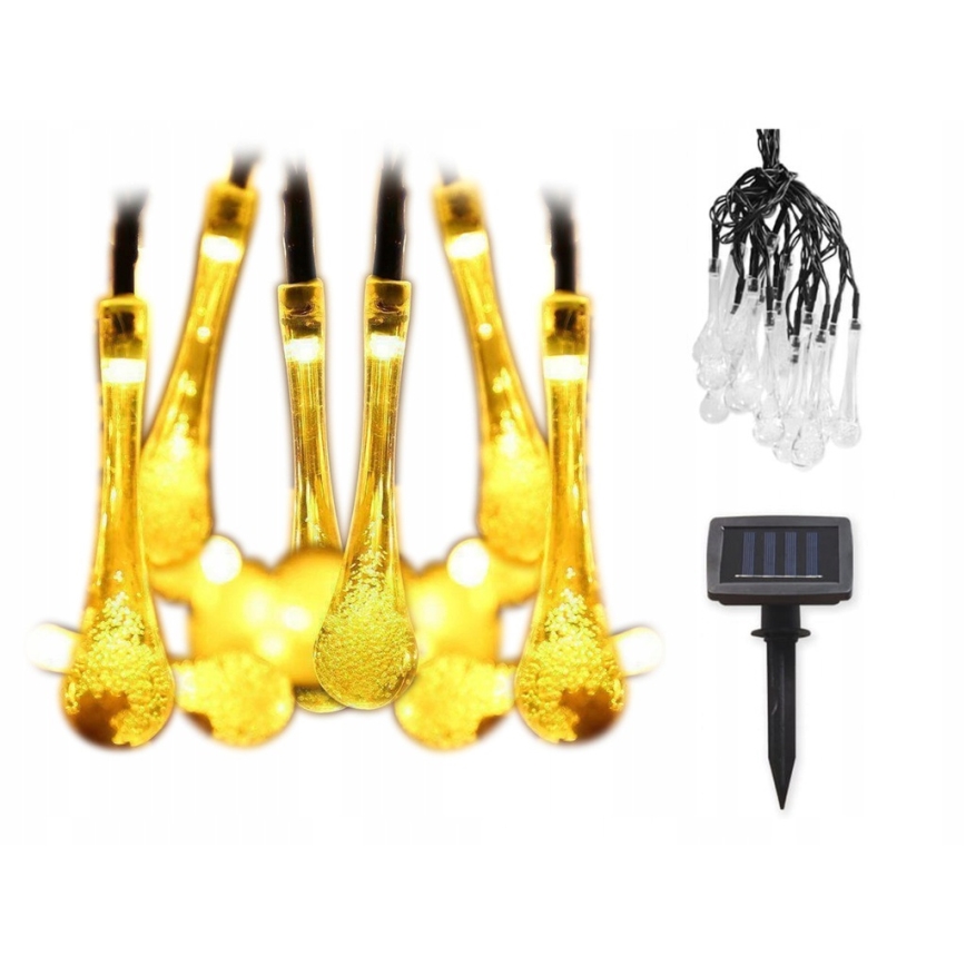 Catena luminosa solare a LED con sensore crepuscolare 20 LED / 0,72 W / 1,2 V 600 mAh 4,7 m IP44