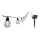 Catena luminosa solare decorativa 30xLED/8 funzioni 500 mAh 10,6 m IP67 bianco caldo