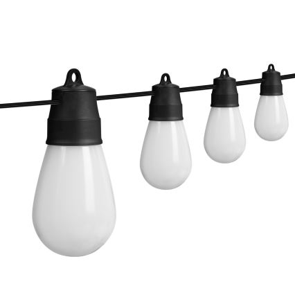LED RGBIC catena solare dimmerabile 15xLED/1,3W/3,7V 2200 mAh 8 m IP65 nero + telecomando