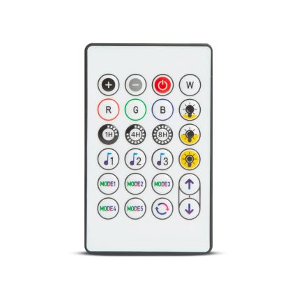 LED RGBIC catena solare dimmerabile 15xLED/1,3W/3,7V 2200 mAh 8 m IP65 nero + telecomando