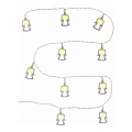 Catena natalizia LED 10xLED/2xAA 1,8m bianco caldo