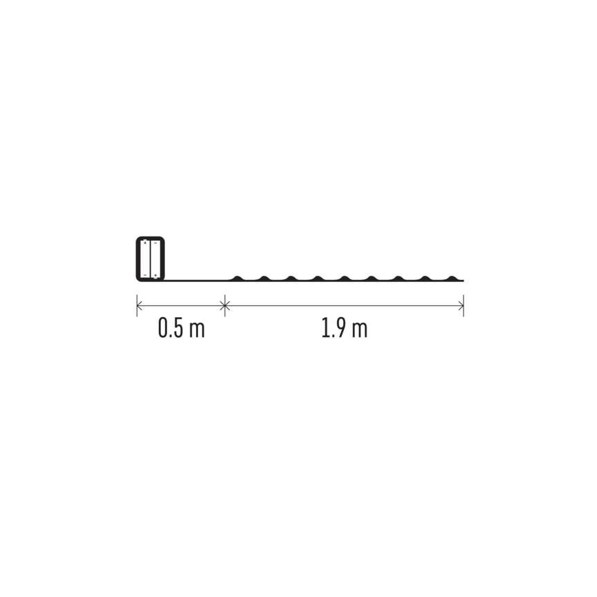 Catena natalizia LED 20xLED/2,4m bianco caldo