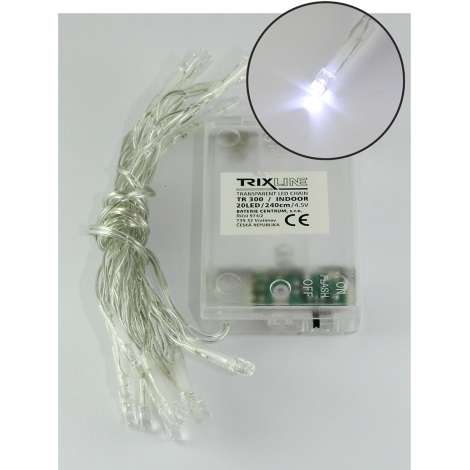 Catena Natalizia LED 20xLED/2 funzioni 2,4m bianco freddo