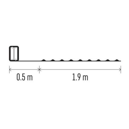 Catena natalizia LED 20xLED/2xAA 2,4m multicolore