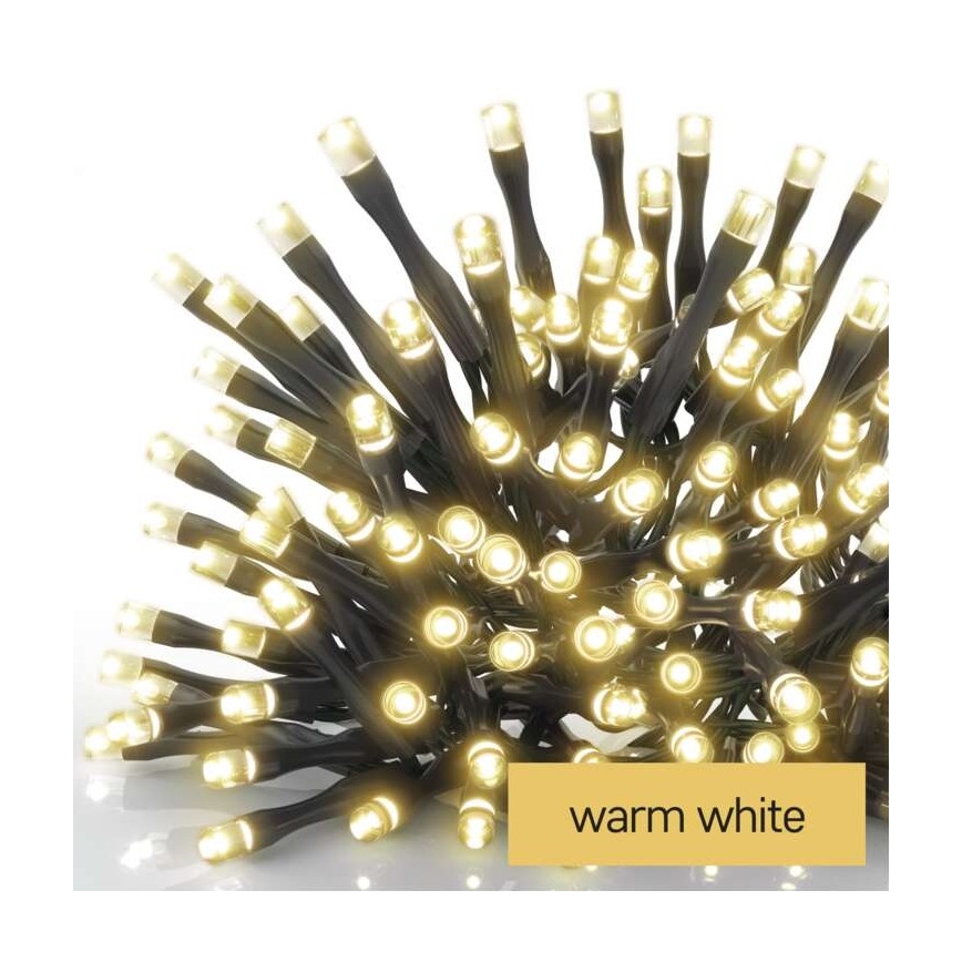 Catena natalizia LED da esterno 120xLED/3xAA 8,9m IP44 bianco caldo