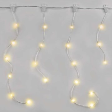 Catena natalizia LED per esterni 100xLED/8 funzioni 7,9x0,7m IP44 bianco caldo