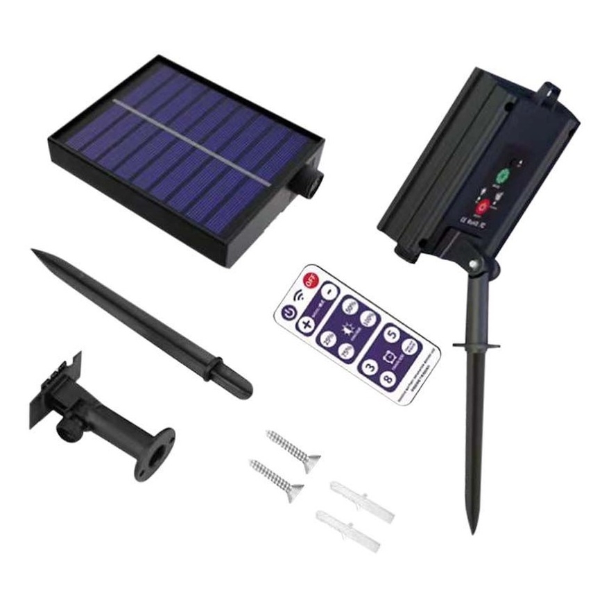 Catena solare a LED 10xLED/0,5/4,5V 12 m 3000K IP44 + telecomando