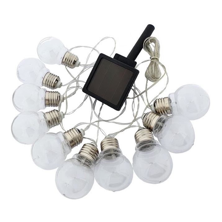 Catena solare LED 10xLED/2m IP44 bianco caldo
