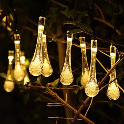 Catena solare a LED con sensore crepuscolare 20xLED/0,72W/1,2V 600 mAh 4,7m IP44