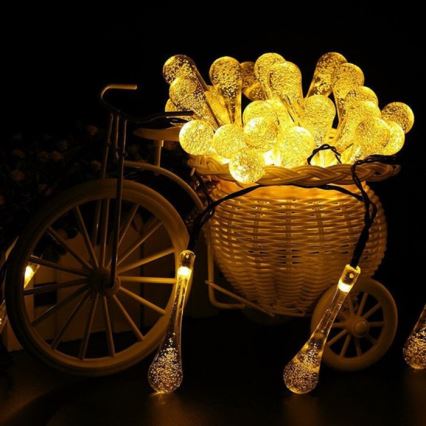 Catena solare a LED con sensore crepuscolare 20xLED/0,72W/1,2V 600 mAh 4,7m IP44