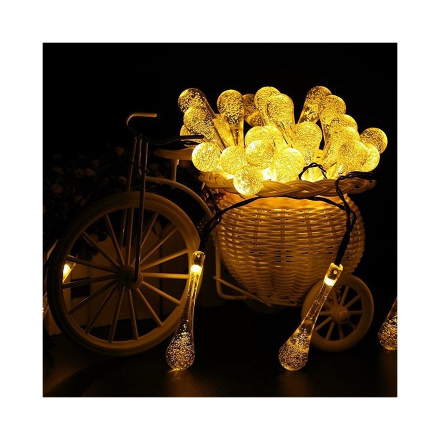 Catena solare a LED con sensore crepuscolare 20xLED/0,72W/1,2V 600 mAh 4,7m IP44
