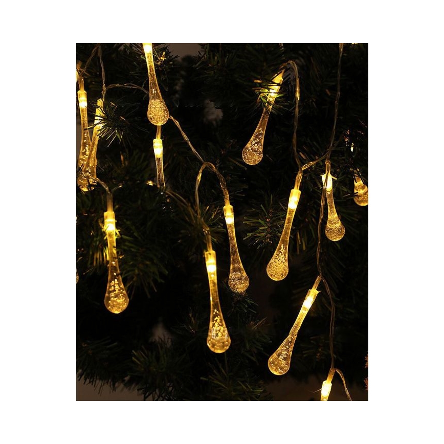 Catena solare a LED con sensore crepuscolare 20xLED/0,72W/1,2V 600 mAh 4,7m IP44