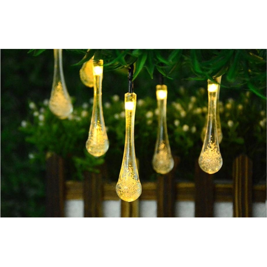 Catena solare a LED con sensore crepuscolare 20xLED/0,72W/1,2V 600 mAh 4,7m IP44