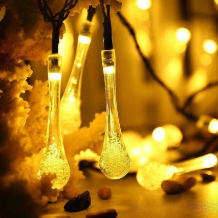 Catena solare a LED con sensore crepuscolare 20xLED/0,72W/1,2V 600 mAh 4,7m IP44