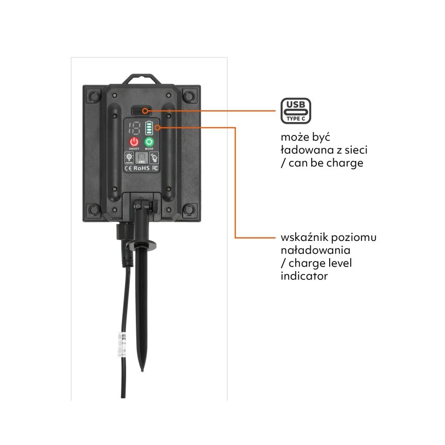 Catena decorativa solare LED dimmerabile STARLIGHT NEO, 20 lampadine E27, 3,7 V, 2700 K, IP54, batteria 2400 mAh, 21,5 m + telecomando