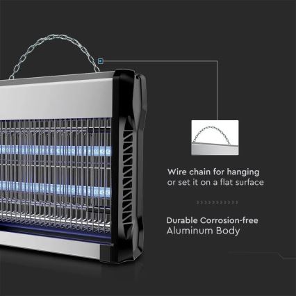 Cattura insetti elettrico 2x20W/230V 150 m²