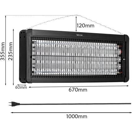 Cattura insetti elettrico 3x20W/230V 200 m2