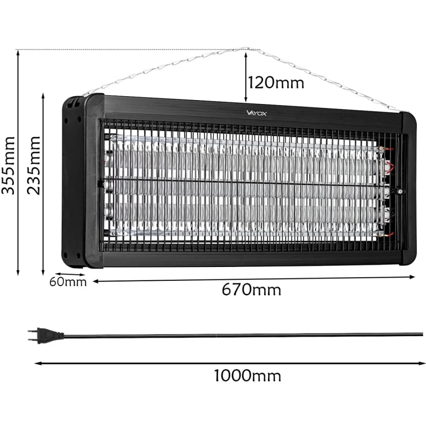 Cattura insetti elettrico 3x20W/230V 200 m2