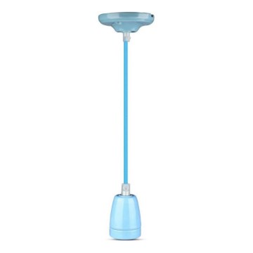 Cavo di alimentazione 1xE27/60W/230V blu/porcellana