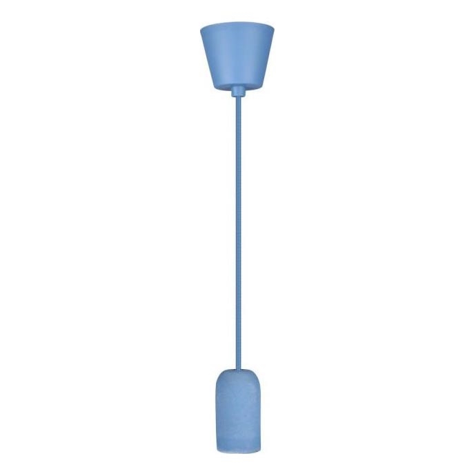Cavo di alimentazione 1xE27/60W/230V calcestruzzo/blu