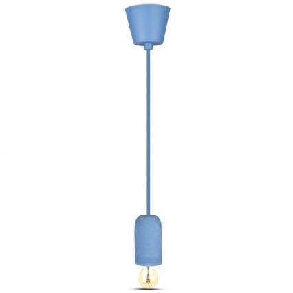 Cavo di alimentazione 1xE27/60W/230V calcestruzzo/blu