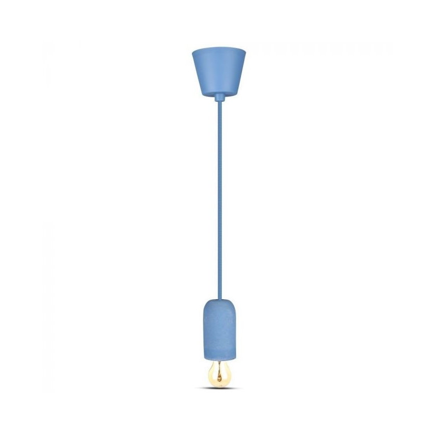 Cavo di alimentazione 1xE27/60W/230V calcestruzzo/blu