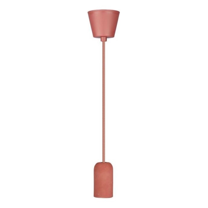 Cavo di alimentazione 1xE27/60W/230V calcestruzzo/rosso
