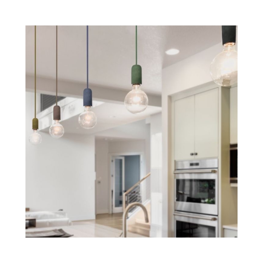 Cavo di alimentazione 1xE27/60W/230V calcestruzzo/rosso