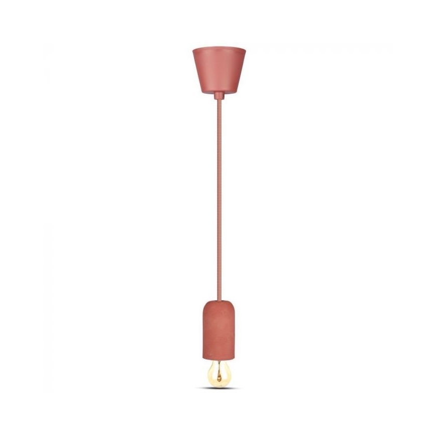 Cavo di alimentazione 1xE27/60W/230V calcestruzzo/rosso