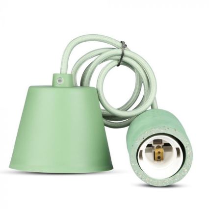 Cavo di alimentazione 1xE27/60W/230V calcestruzzo/verde