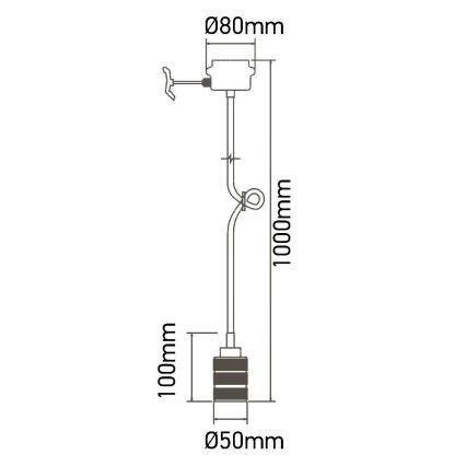 Cavo di alimentazione 1xE27/60W/230V