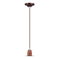 Cavo di alimentazione 1xE27/60W/230V marrone/porcellana