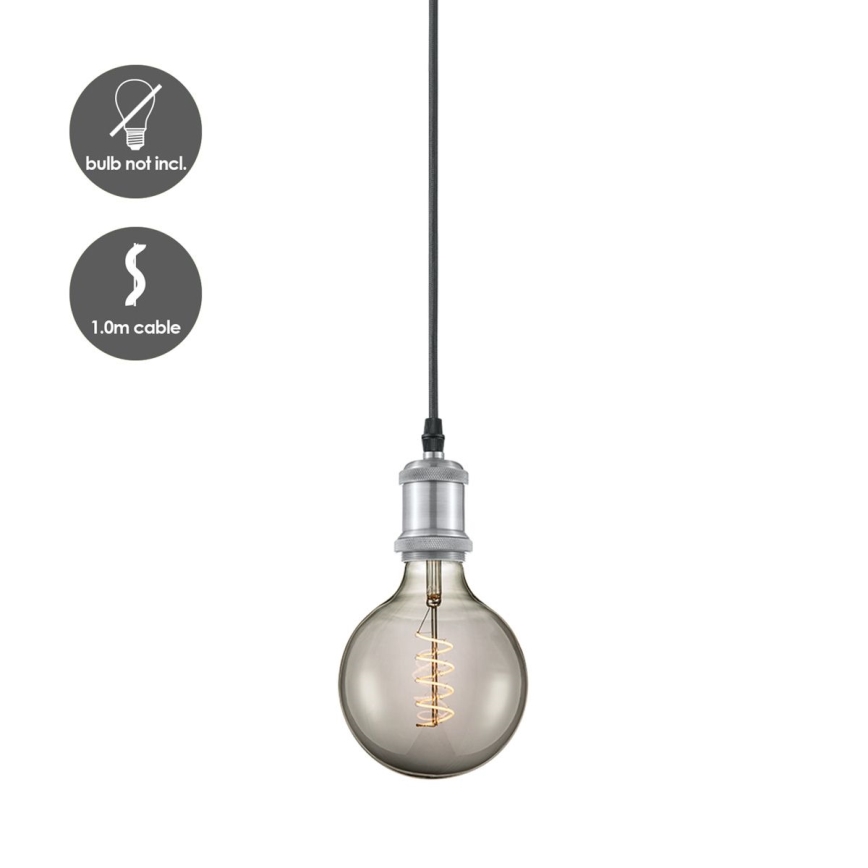 Cavo di alimentazione VINTAGE 1xE27/60W/230V cromo opaco
