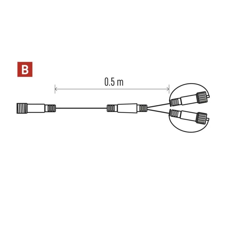 Cavo di derivazione esterno per catene di collegamento, 0,5 m, IP44