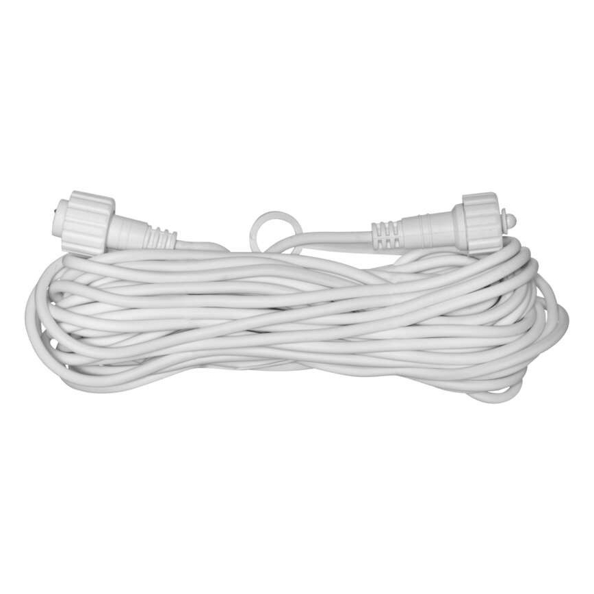 Cavo di prolunga da esterno per catene luminose 10 m IP44 bianco