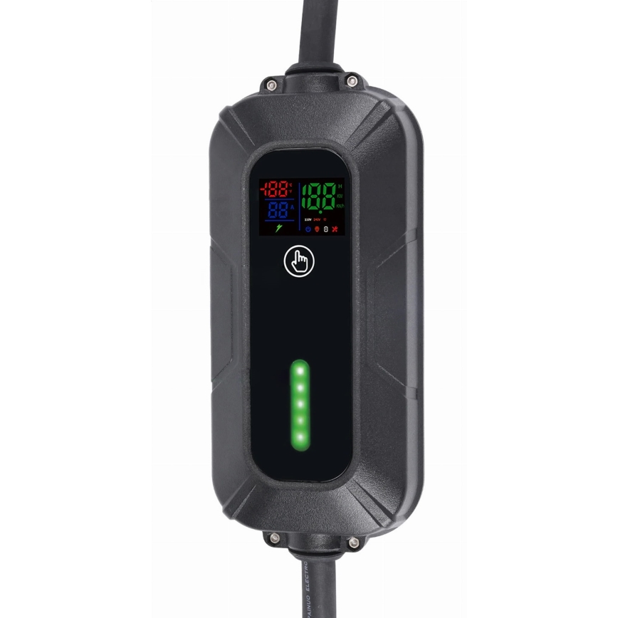 Stazione di ricarica da viaggio per auto elettriche EV/PHEV AC Tipo 2 16A/400V 22kW IP55 7m + adattatore 230V 3,7kW + custodia