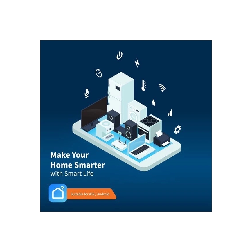 Cavo prolunga con interruttore SMART 1,8 m 4 prese + 4xUSB Wi-Fi Tuya