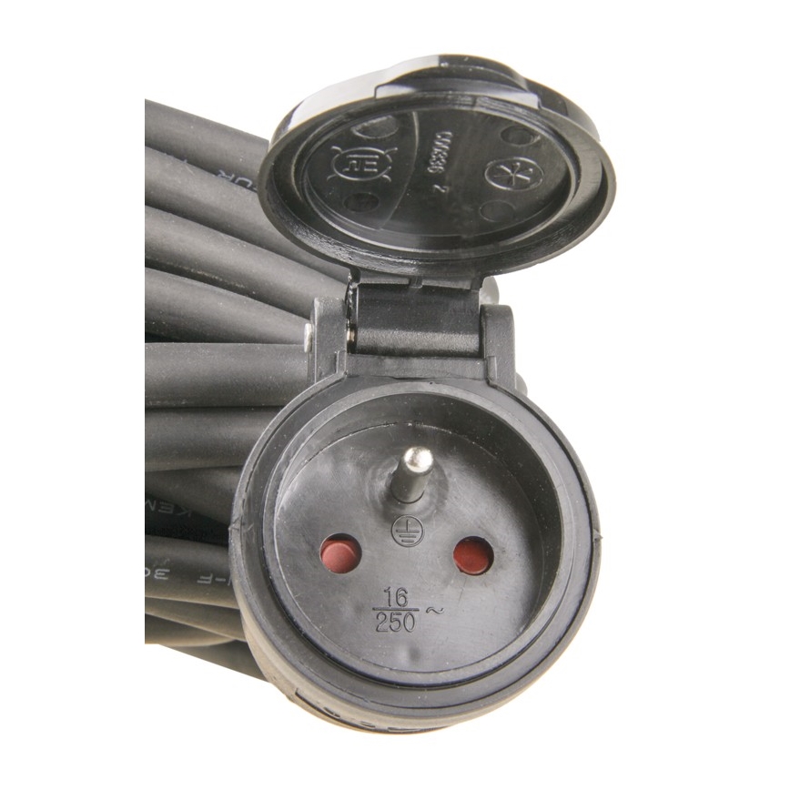 Cavo prolungatore in gomma, 1 presa, 20m, IP44