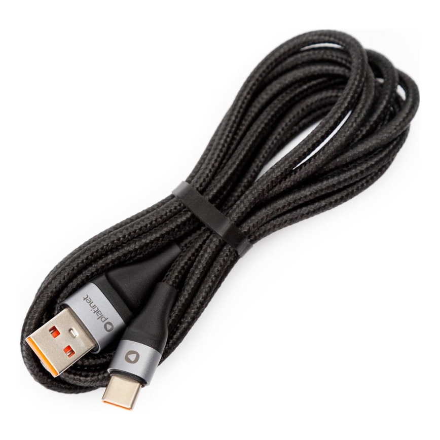 Cavo USB intrecciato USB-A / USB-C connettore 18W 2m nero