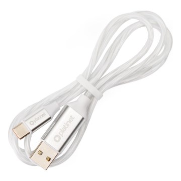 Cavo USB USB-A / USB-C connettore con LED retroilluminazione 18W 1m bianco