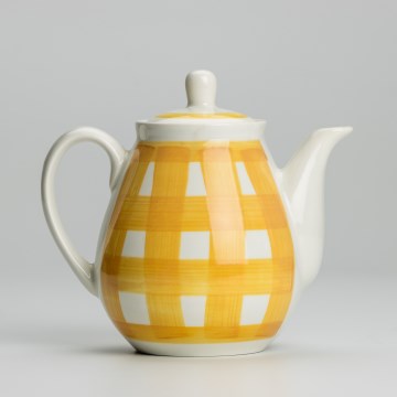 Ceramica caffè vaso con coperchio Lucie giallo