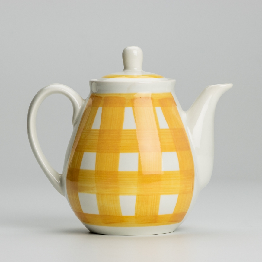Ceramica caffè vaso con coperchio Lucie giallo