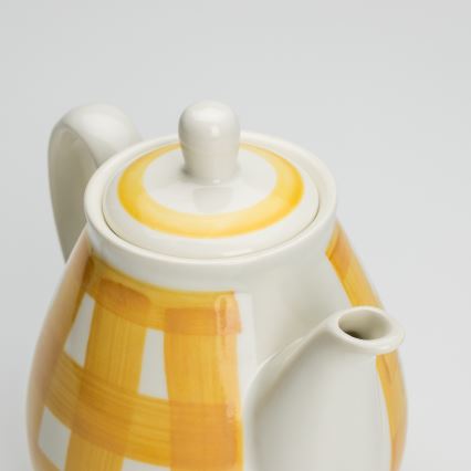 Ceramica caffè vaso con coperchio Lucie giallo